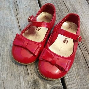 Bright Red Toddler Dress Shoes